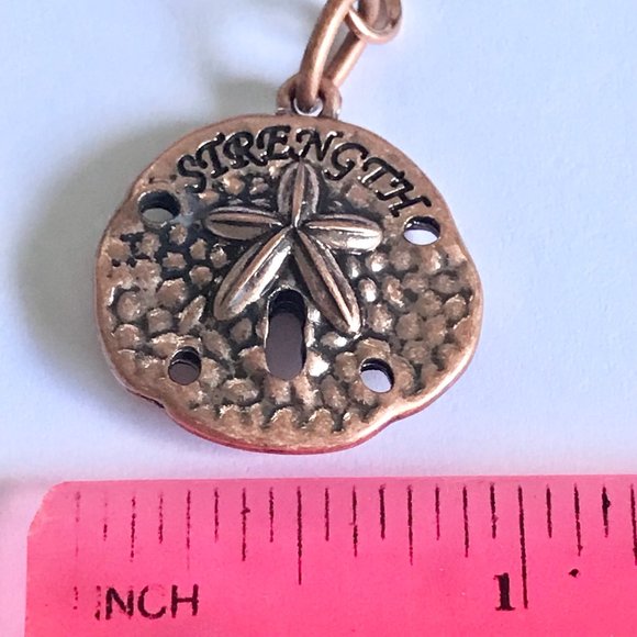 Sand Dollar Bracelet Charm Clip On Purse Tag Zipper Pull Copper Plated Sea Life - Picture 7 of 8